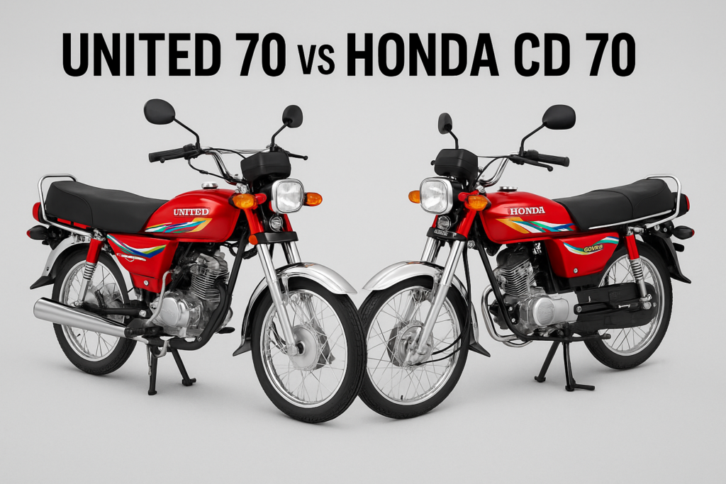 United 70 vs Honda CD 70