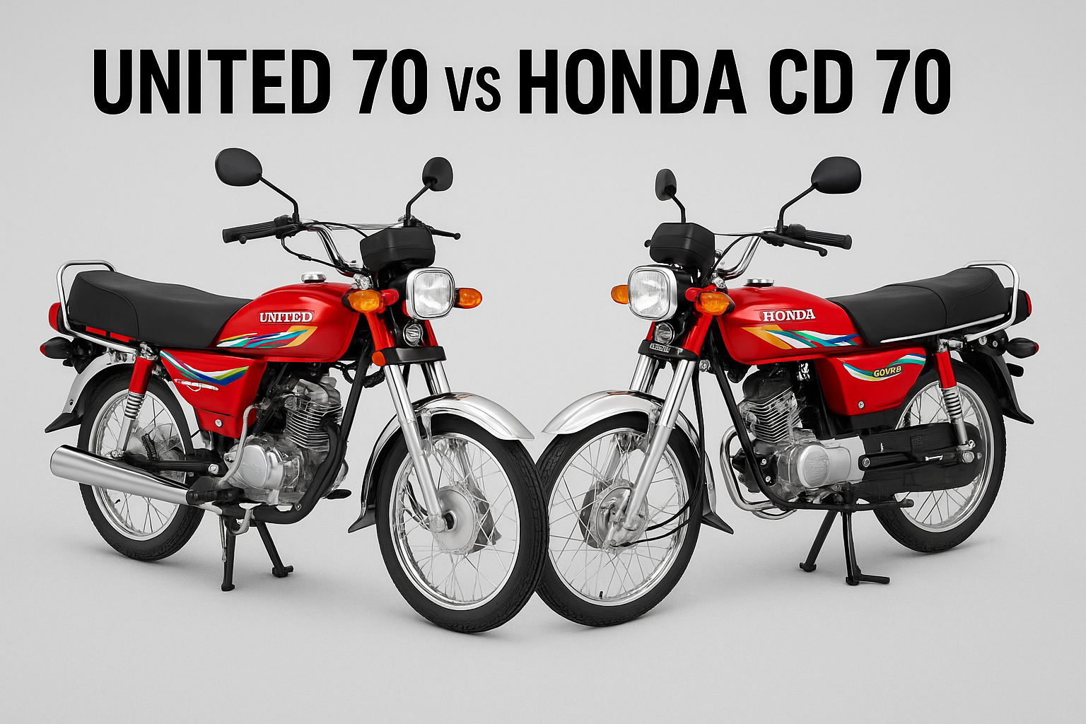 United 70 vs Honda CD 70